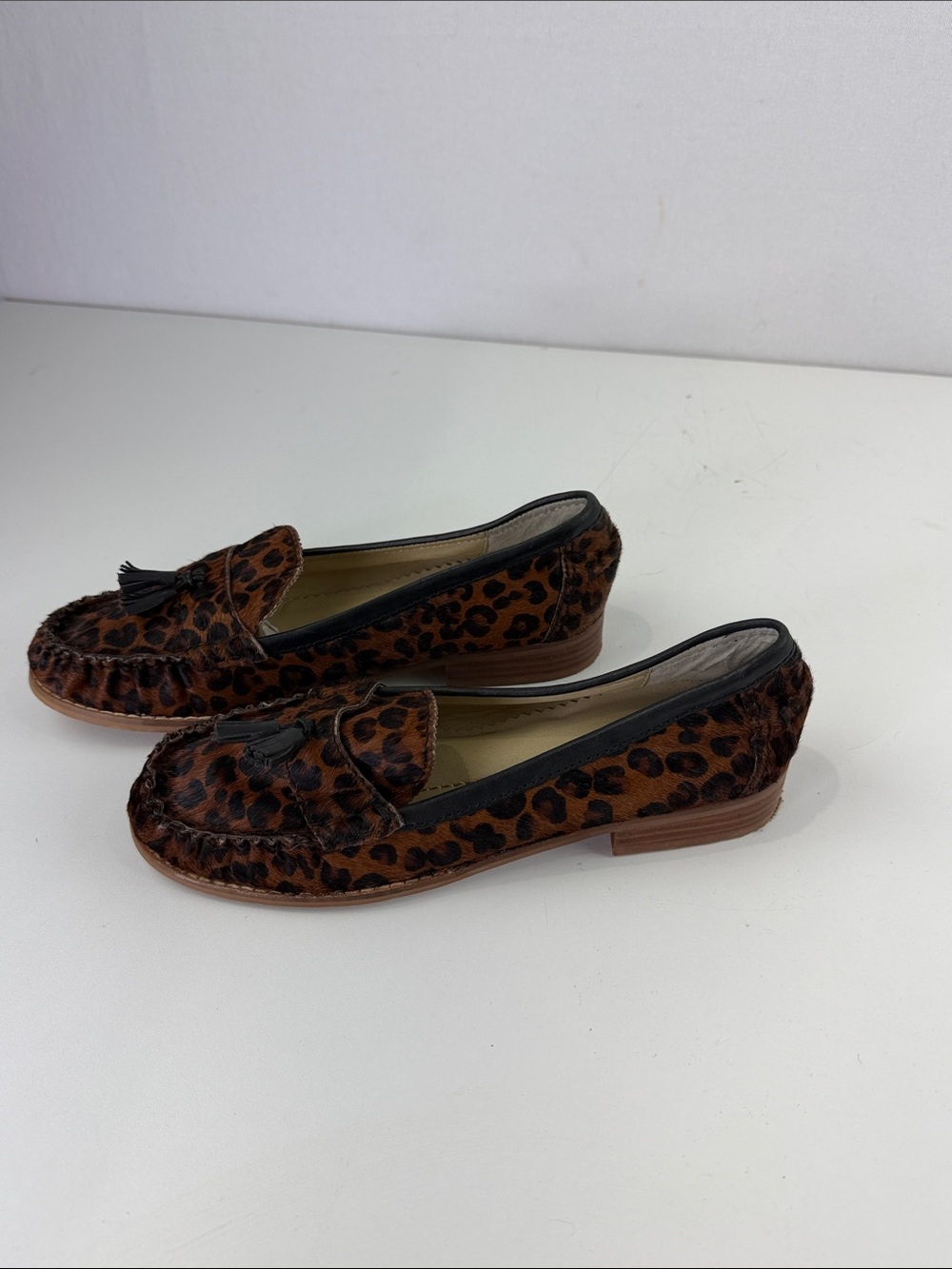 Dolce Vita Leopard Print Tassel Loafers - Brown & Black - Picture 6 of 10